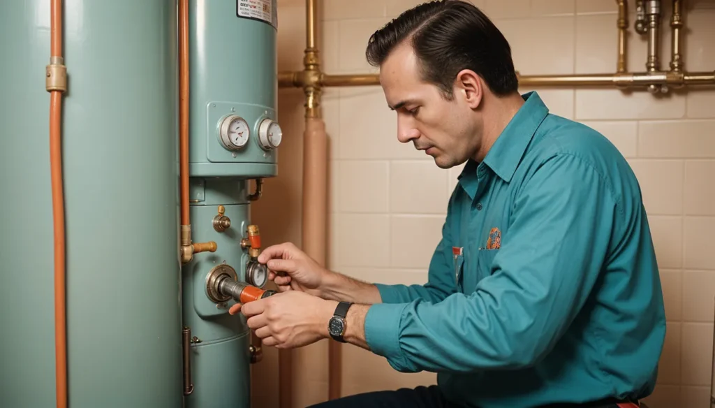 pikaso texttoimage 35mm film photography plumber conducting an inspec