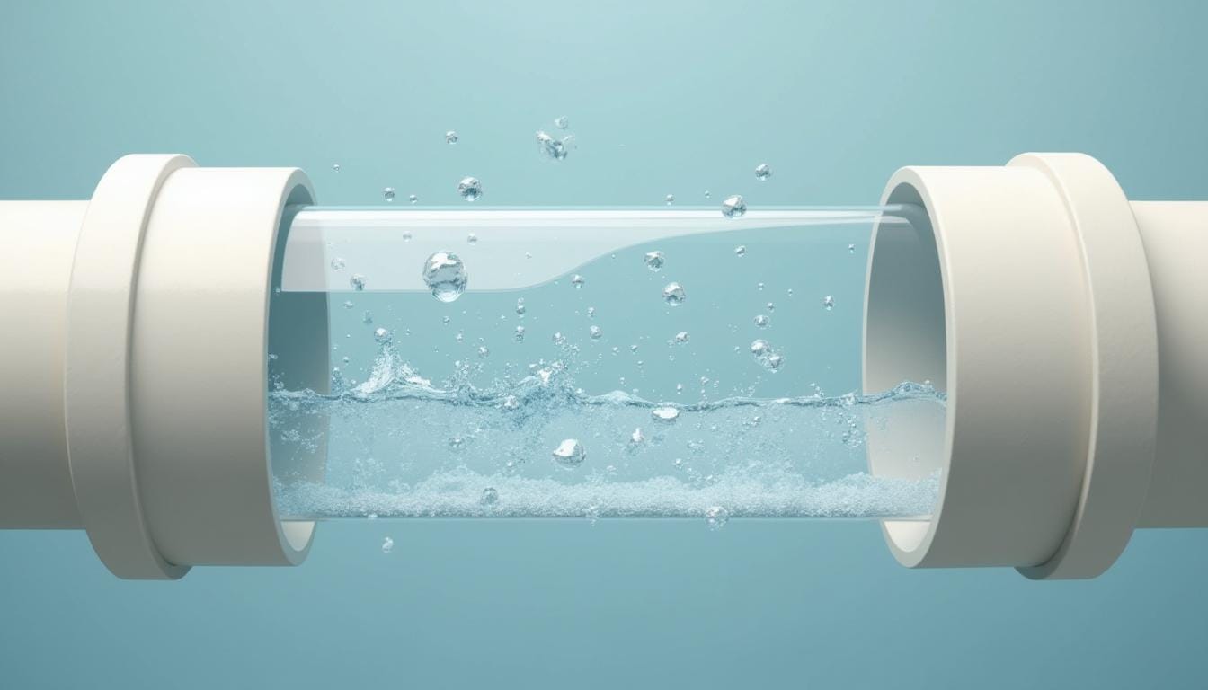 agua dentro de tubo transparente