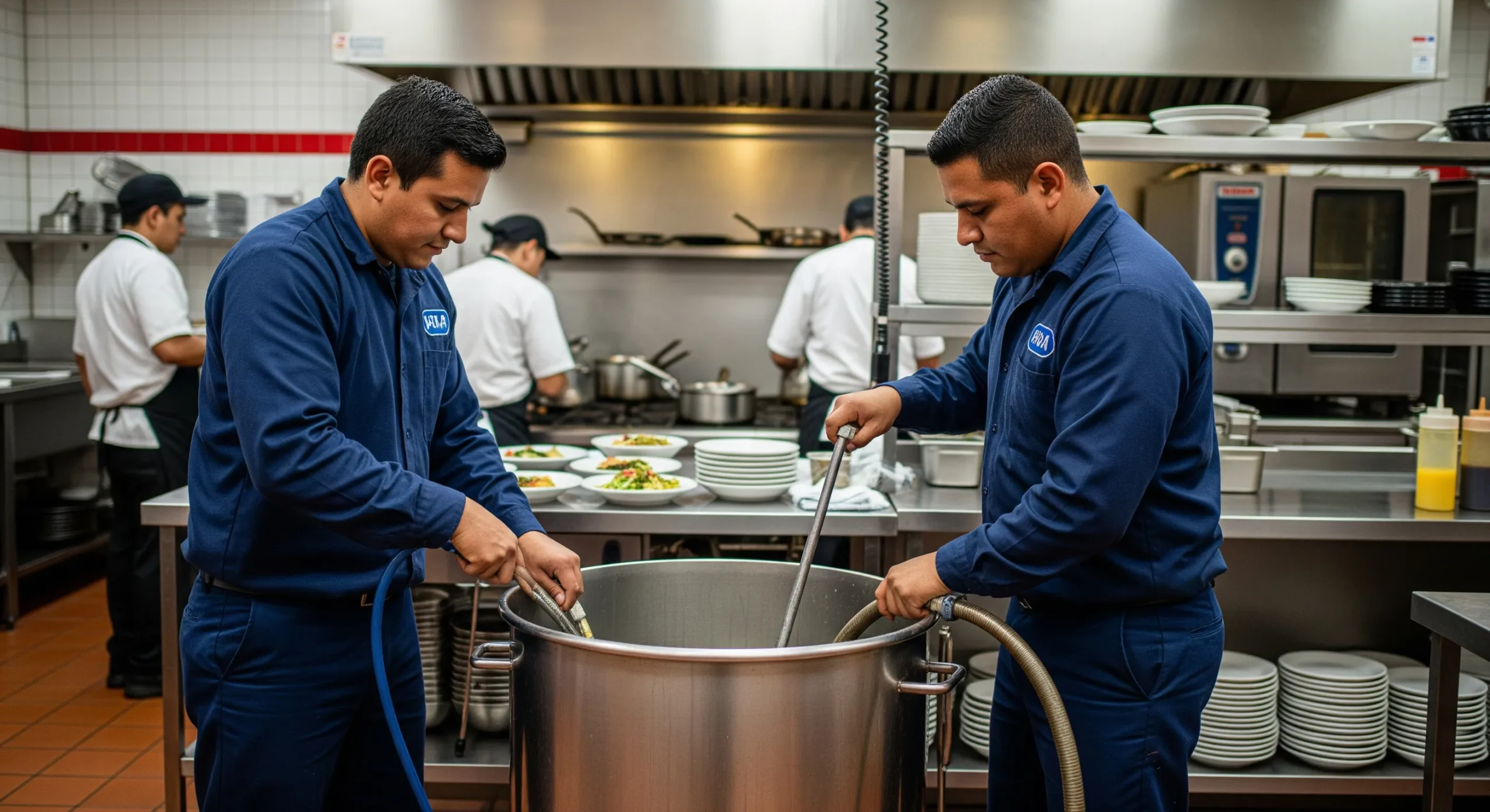 limpieza de trampsa de grasa